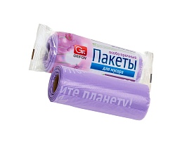 Мешки для мусора 35 л, ароматизированные, сиреневые, в рулоне 20 шт., ПНД, 12 мкм, 560х530 мм, GRIFON Полевые Цветы, 100-034 в Новочеркасске