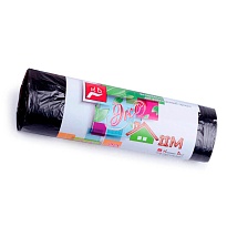 Мешки для мусора 30 л, черные, в рулоне 20 шт., ПНД, 6 мкм, 600х500 мм, Концепция Быта ЭкоДом, 601348 в Новочеркасске