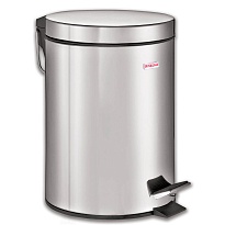 Ведро-контейнер для мусора (урна) с педалью LAIMA Classic, 5 л, зеркальное, нержавеющая сталь, со съемным внутренним ведром в Новочеркасске