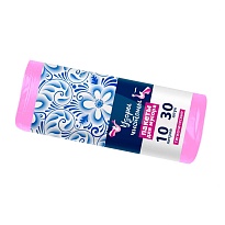 Мешки для мусора 10 л, розовые, в рулоне 30 шт., ПНД, 8 мкм, 470х360 мм, Узоры Чистоты, МУ3582 (МГ-10роз) в Новочеркасске