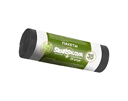 Мешки для мусора 30 л, черные, в рулоне 25 шт., ПНД, 7 мкм, 580х480 мм, SIBIRSKAYA, 101-003 S в Новочеркасске