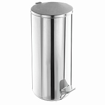Урна для мусора с педалью, усиленное, Титан, 50 л, кольцо под мешок, нержавеющая сталь, хром в Новочеркасске