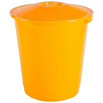 Мусорный бак с крышкой 70 л желтый 70 желтый в Новочеркасске