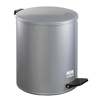 Ведро для мусора с педалью, усиленное, Титан, 15 л, серое, оцинкованная сталь в Новочеркасске