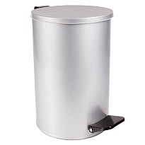 Ведро для мусора с педалью, усиленное, Титан, 10 л, серое, оцинкованная сталь в Новочеркасске