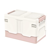 Ящик пластиковый складной белый, дно розовое, 370х240х240 мм в Новочеркасске
