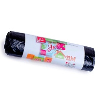Мешки для мусора 60 л, черные, в рулоне 20 шт., ПНД, 7 мкм, 700х600 мм, Концепция Быта ЭкоДом, 601349 в Новочеркасске