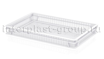 Ящик для полуфабрикатов перфорированный белый в Новочеркасске