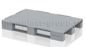 Поддон пластиковый сплошной (усилен 1 трубой) с бортиками серый в Новочеркасске