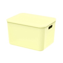 Ящик пластиковый вкладываемый светло-желтый 410х305х245 мм в Новочеркасске
