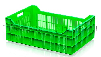 Ящик для овощей, фруктов и ягод перфорированный светло-зеленый в Новочеркасске