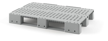 Поддон пластиковый перфорированный (усилен 1 трубой) с бортиками серый в Новочеркасске