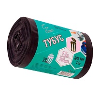 Мешки для мусора 12 л, черные, в рулоне 30 шт., ПНД, 6 мкм, 550х320 мм, Концепция Быта Tubus, 604936 в Новочеркасске