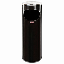 Урна с пепельницей 18 литров, нержавеющая сталь, черная, LAIMA PROFESSIONAL в Новочеркасске