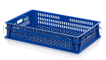 Ящик (лоток) для хлеба, овощей и фруктов перфорированный синий в Новочеркасске Ящик (лоток) для хлеба, овощей и фруктов перфорированный синий в Новочеркасске