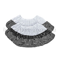 Бахилы бело-черные 1000 шт (500 пар), 48 мкм, двойная подошва, с одной резинкой, Эконом+ в Новочеркасске Бахилы бело-черные 1000 шт (500 пар), 48 мкм, двойная подошва, с одной резинкой, Эконом+ в Новочеркасске