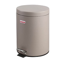 Ведро-контейнер для мусора (урна) с педалью LAIMA Classic, 5 л, серое, матовое, металл, со съемным внутренним ведром в Новочеркасске