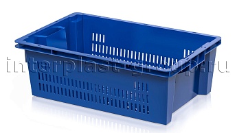 Ящик универсальный для овощей, фруктов и хлеба перфорированный синий в Новочеркасске