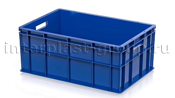 Ящик для молока, мяса, овощей и фруктов сплошной синий в Новочеркасске Ящик для молока, мяса, овощей и фруктов сплошной синий в Новочеркасске